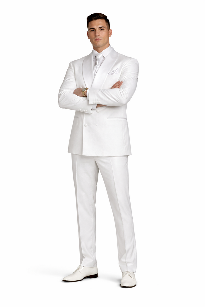 Rossiman Rossi Men’s Dress Suit - Classic Tailored Formalwear - Italian Slim Fit Luxury Suit for Men by USA Men's Outlet