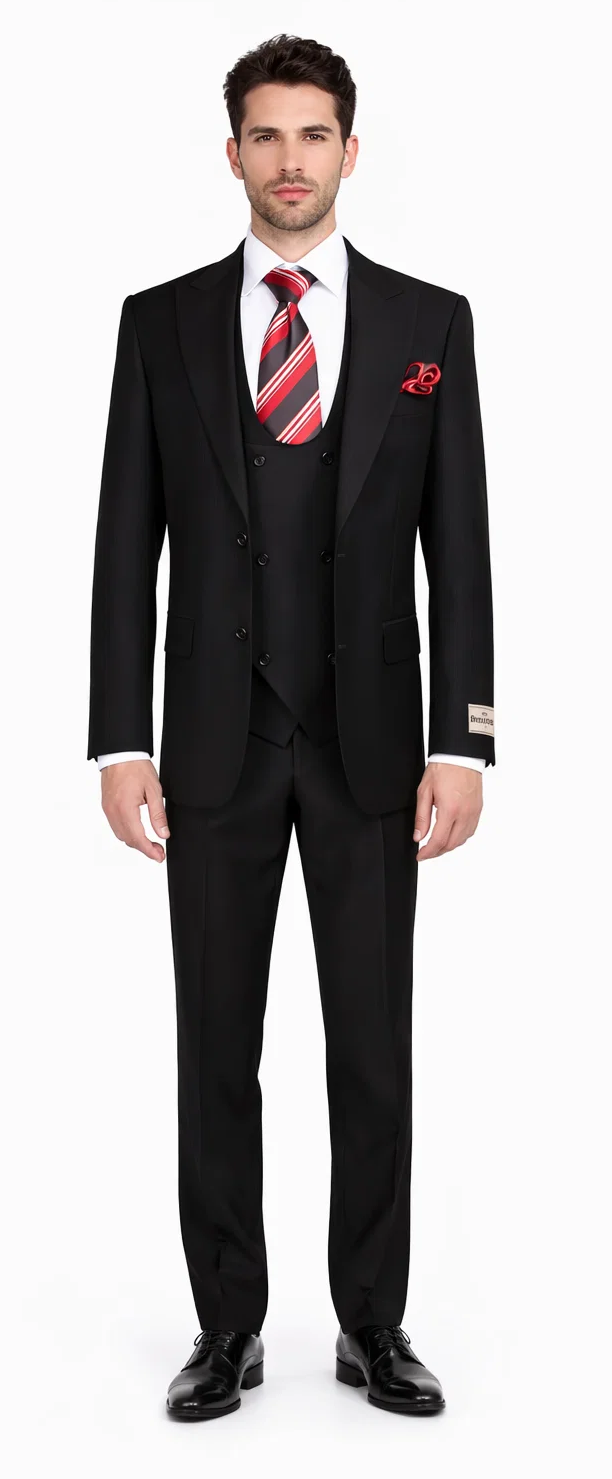 Rossiman Rossi Men’s Dress Suit - Premium Tailored Suit for Formal Occasions - Italian-Inspired Luxury Slim Fit Design by USA Men's Outlet