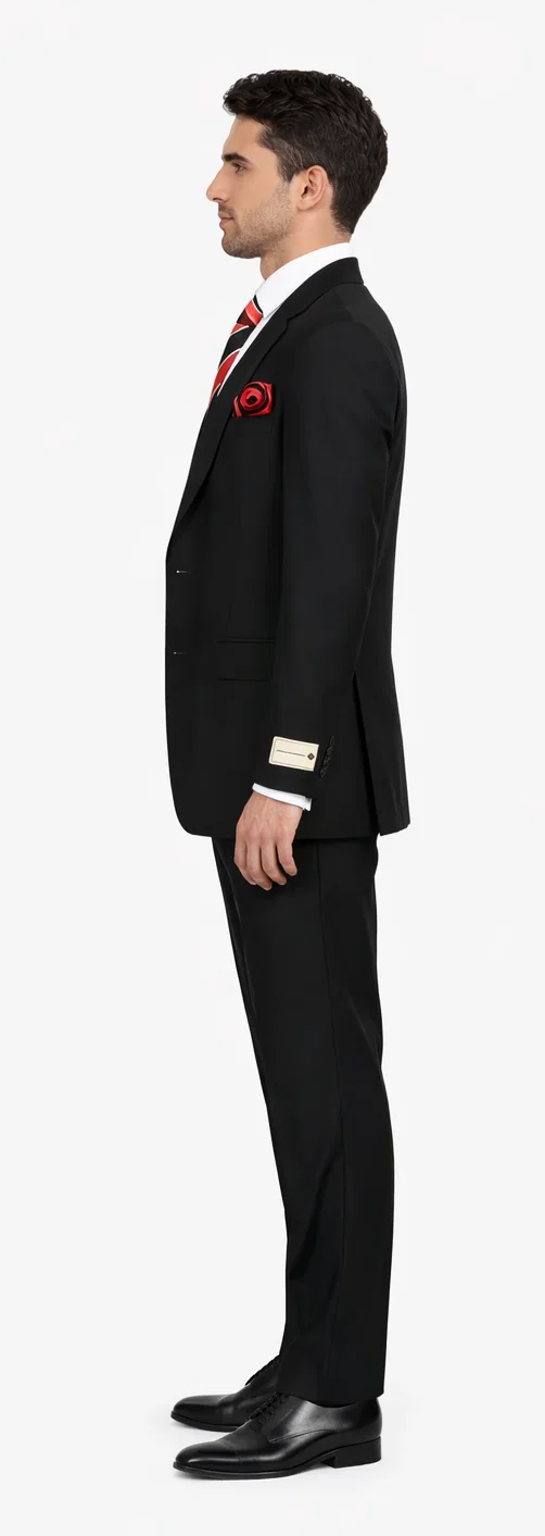 Rossiman Rossi Men’s Dress Suit - Premium Tailored Suit for Formal Occasions - Italian-Inspired Luxury Slim Fit Design by USA Men's Outlet
