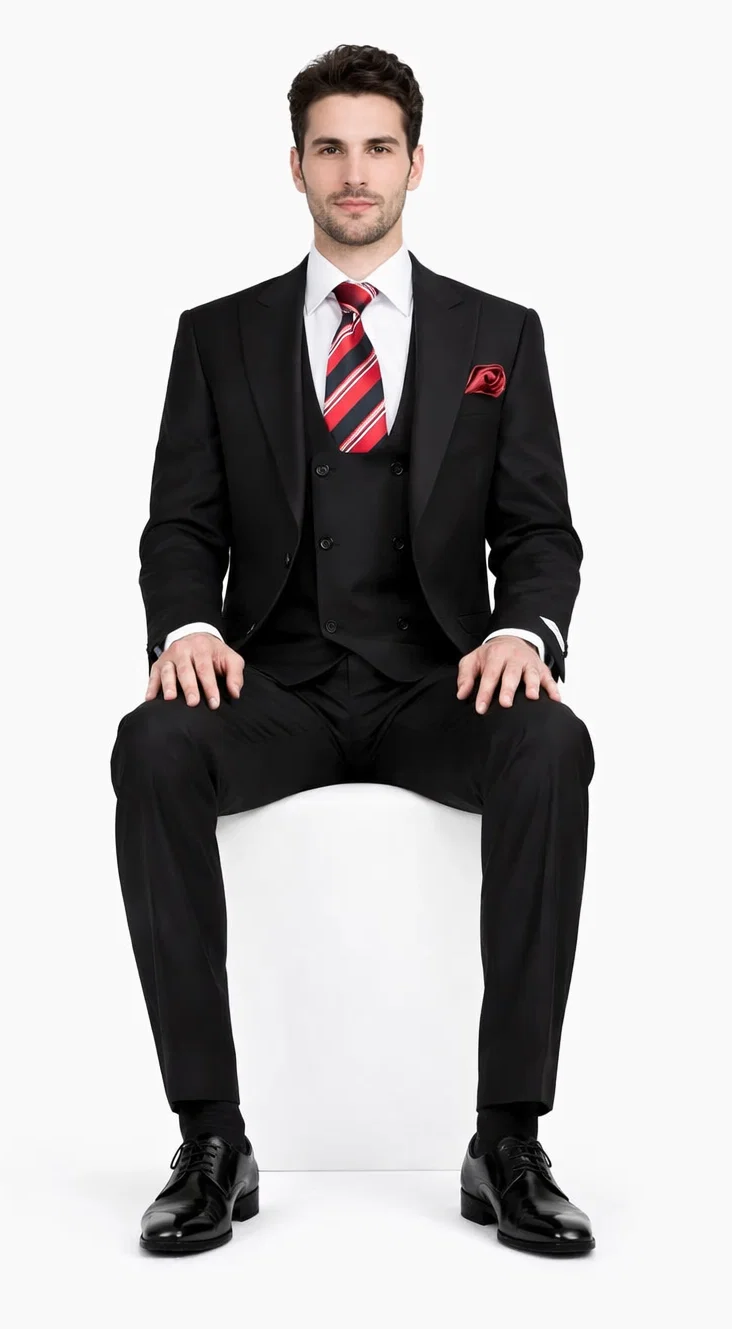 Rossiman Rossi Men’s Dress Suit - Premium Tailored Suit for Formal Occasions - Italian-Inspired Luxury Slim Fit Design by USA Men's Outlet