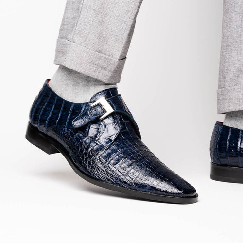 Marco_Di_Milano Rovigo: Navy Leather Dress Shoe