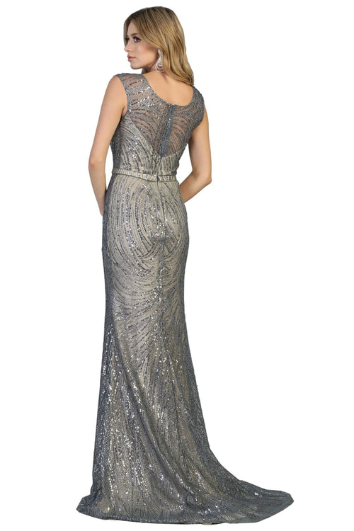Royal Queen RQ7810 Glitter Sequins Scoop Neck Special Occasion Gown-New Collection