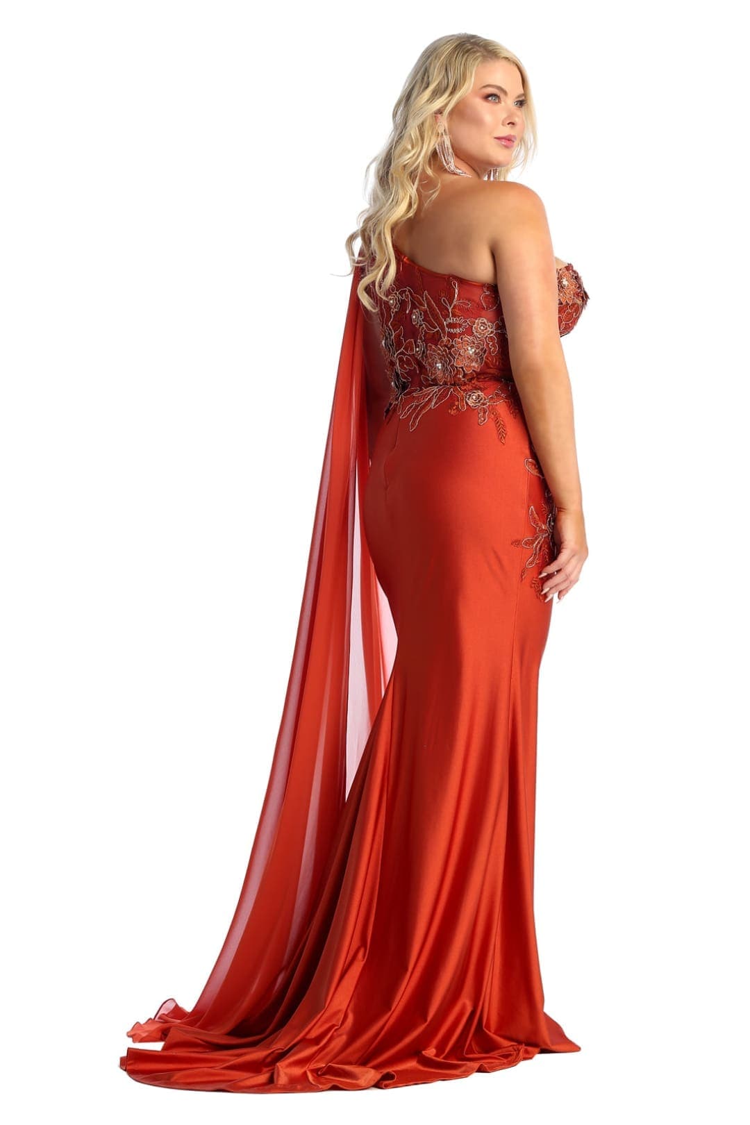 Plus Size Long Evening Gown Maxi Formal Dress for Women By Royal Queen RQ7943
