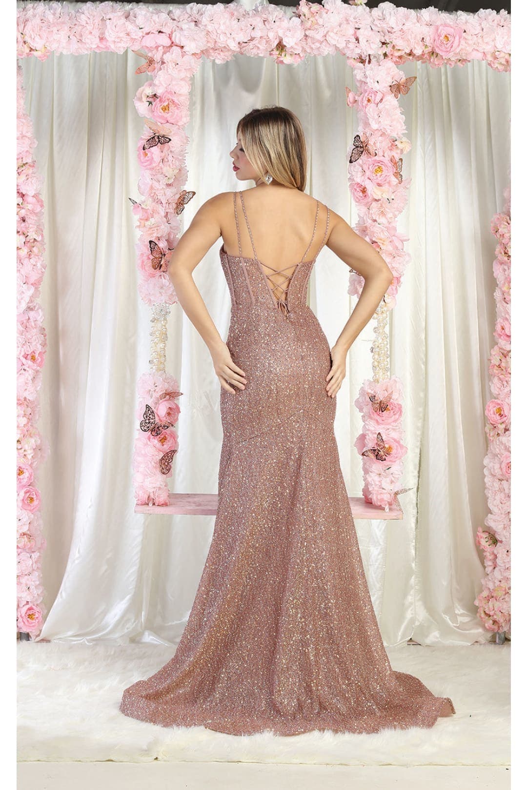 Royal Queen RQ7981 Embellished Corset Back Prom Gown