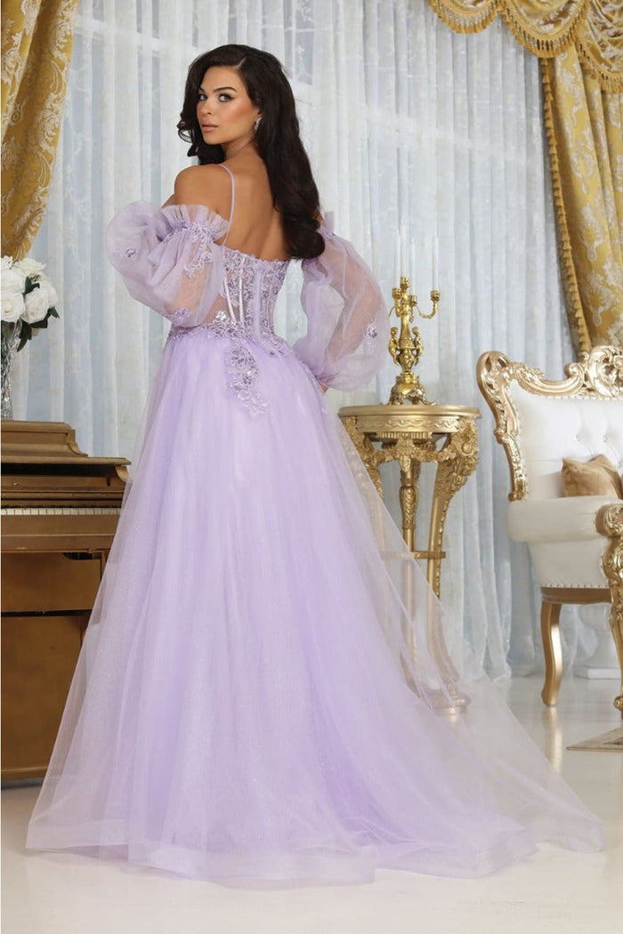 Royal Queen RQ8073 Tulle Sweetheart Sheer Bodice Prom Gown