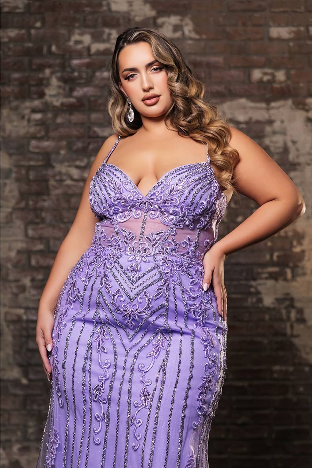 Plus Size Long Evening Gown Maxi Formal Dress for Women By Royal Queen RQ8144