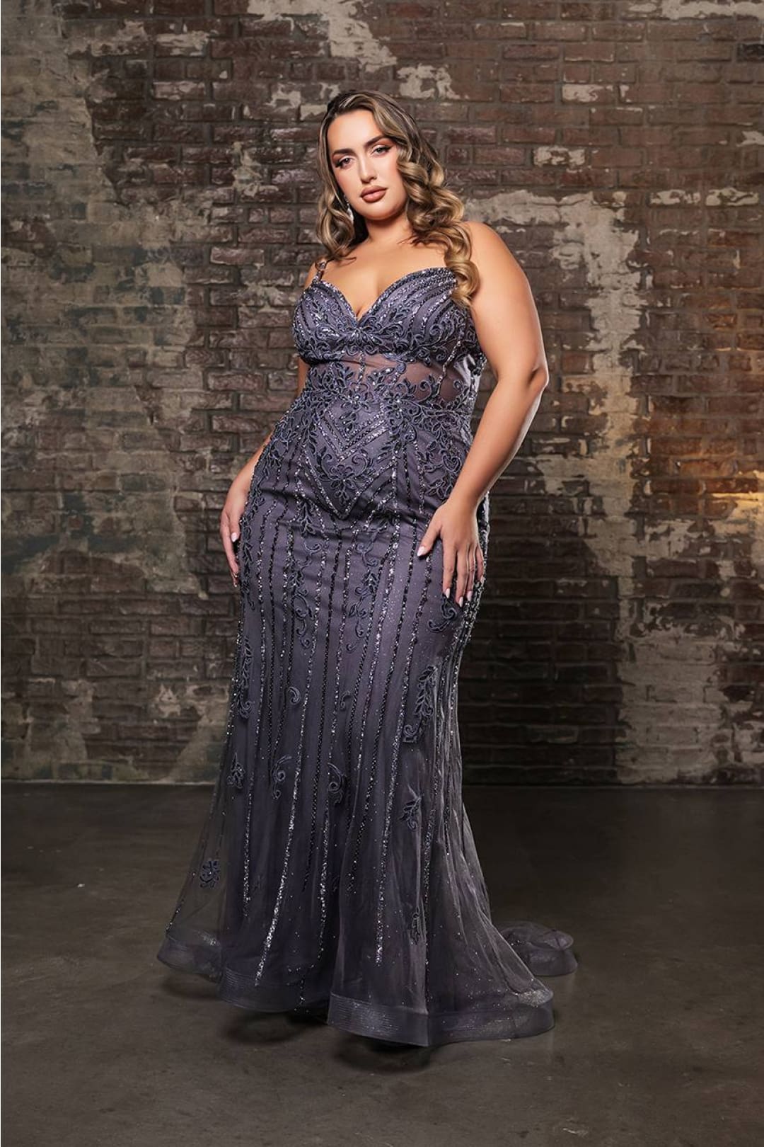 Plus Size Long Evening Gown Maxi Formal Dress for Women By Royal Queen RQ8144
