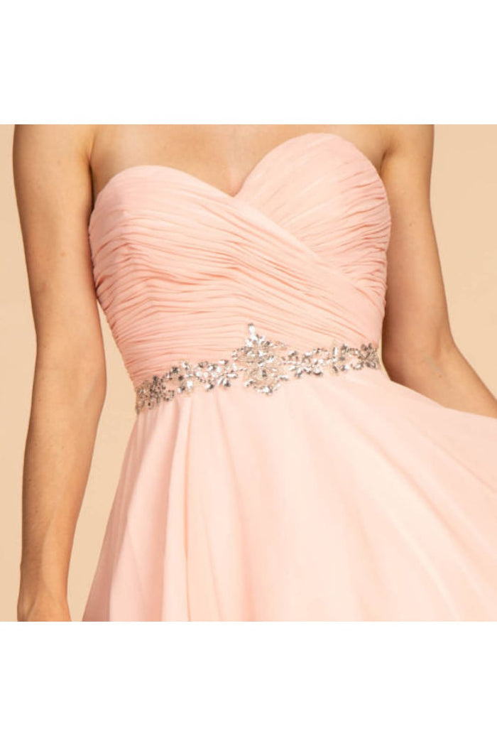 Ruched Strapless Short Dress by Elizabeth KGS1637