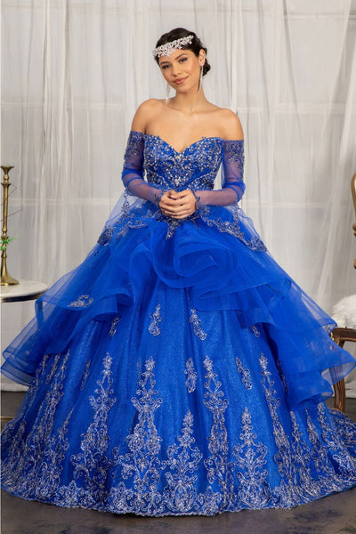 Ruffled Bell Sleeve Ball Gown by Elizabeth KGL1976