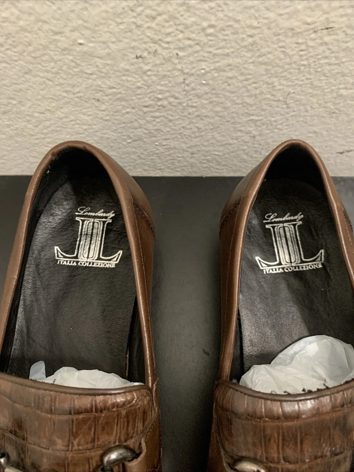 Men’s Regal Brown Slip-On Shoes – Genuine Crocodile & Calfskin Leather