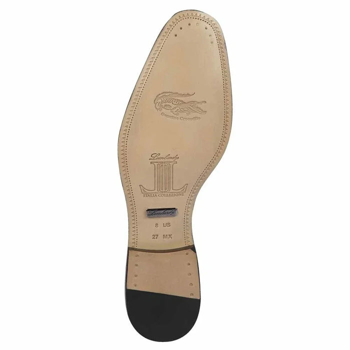 Men’s Navy Genuine Crocodile and Calfskin Leather Slip-On Dress Shoes Alligator Warehouse