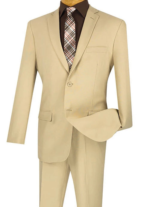 Morgan Collection - Regular Fit 3 Piece Suit 2 Button in Maroon by Vinci