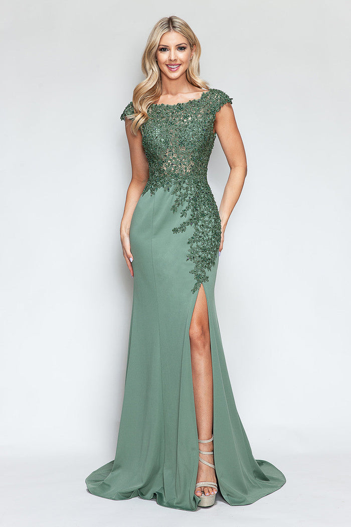 Sage Quinceanera Mom Dresses Mother of the Quince Gowns Lenovia 8343