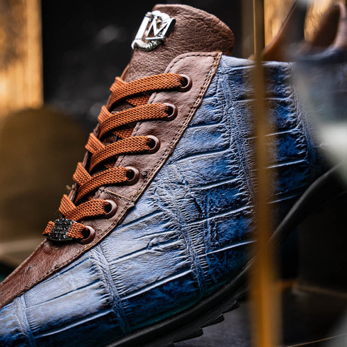 Marco_Di_Milano Saulo Blue Jeans Luxury Leather Shoe
