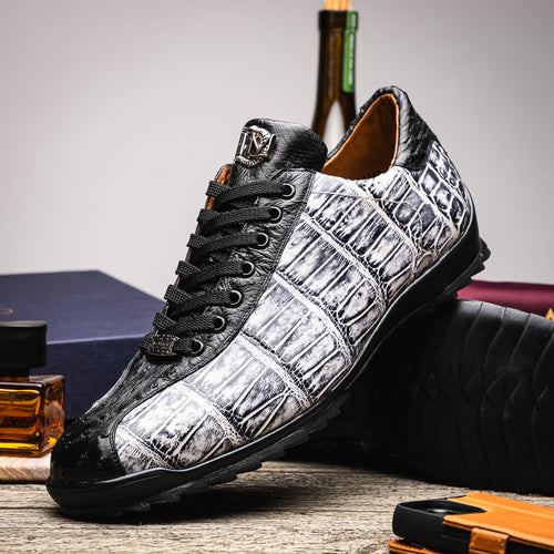 Marco_Di_Milano Saulo Newspaper Black Leather Luxury Shoe