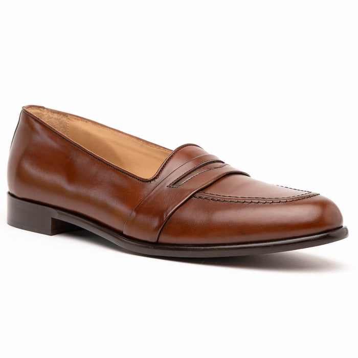 Zelli Savannah Italian Calf Penny Loafer in Chili