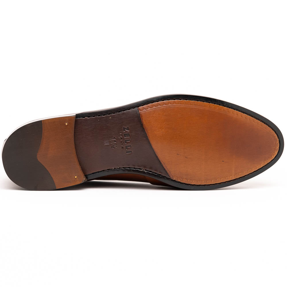 Zelli Savannah Italian Calf Penny Loafer in Chili