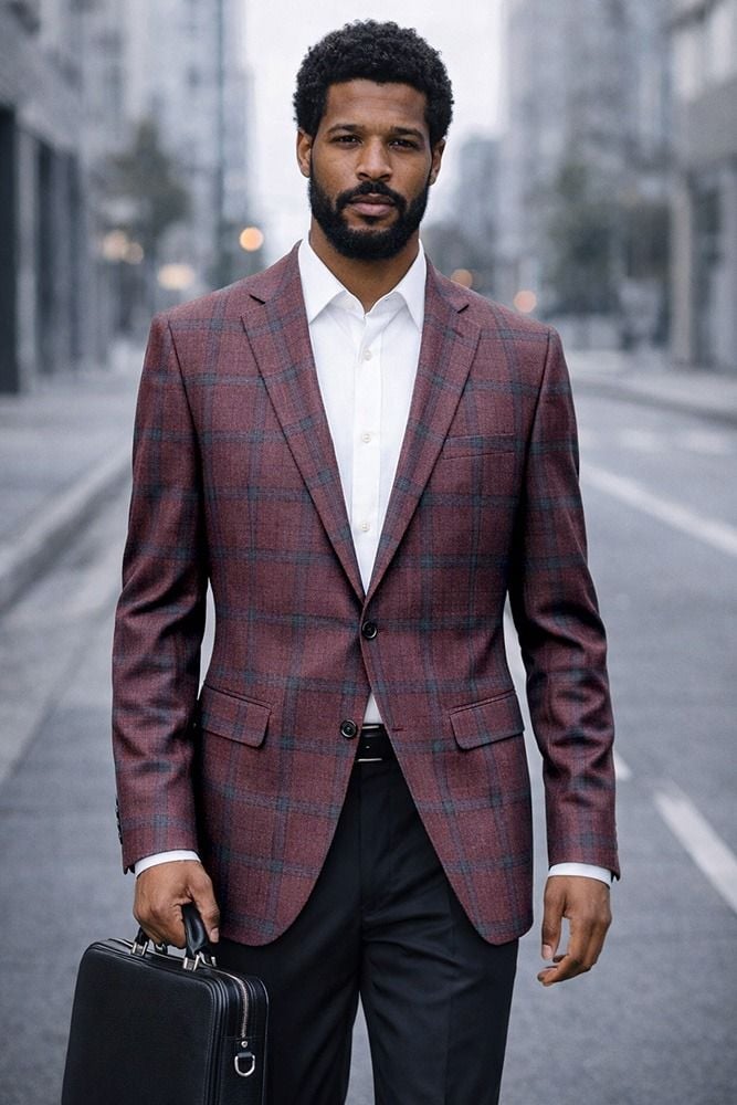 Plum Blazer Mens Sport Coat