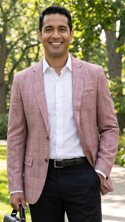Dusty Rose Blazer Mens Sport Coat