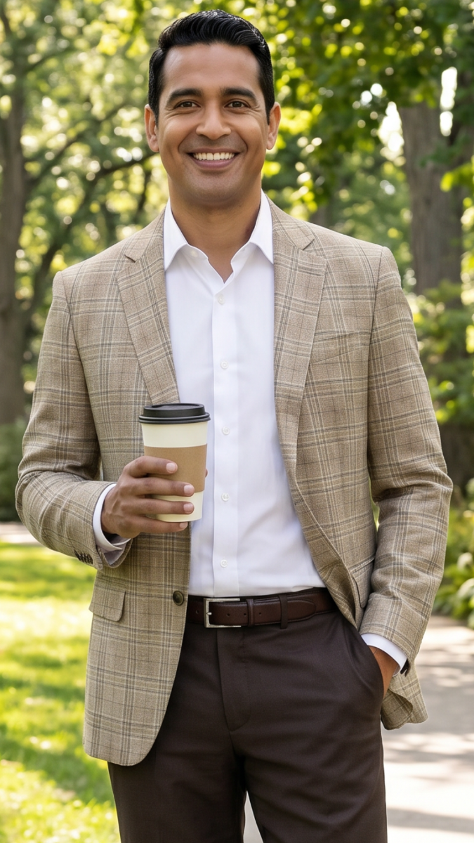 Tan Blazer Mens Sport Coat