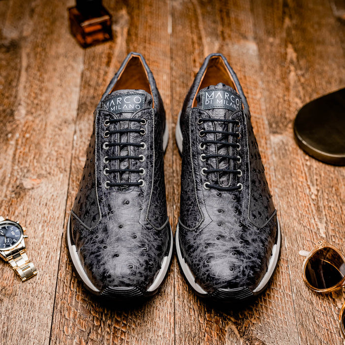 Marco Di Milano Scanno Antique Gray Leather Oxford