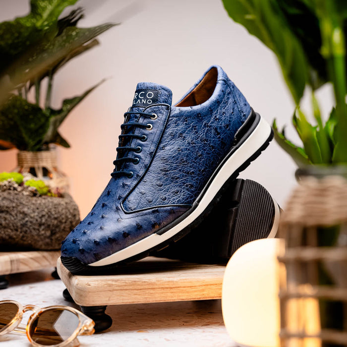 Marco Di Milano Scanno Antique Navy Leather Dress Shoe