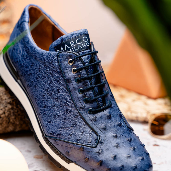 Marco Di Milano Scanno Antique Navy Leather Dress Shoe