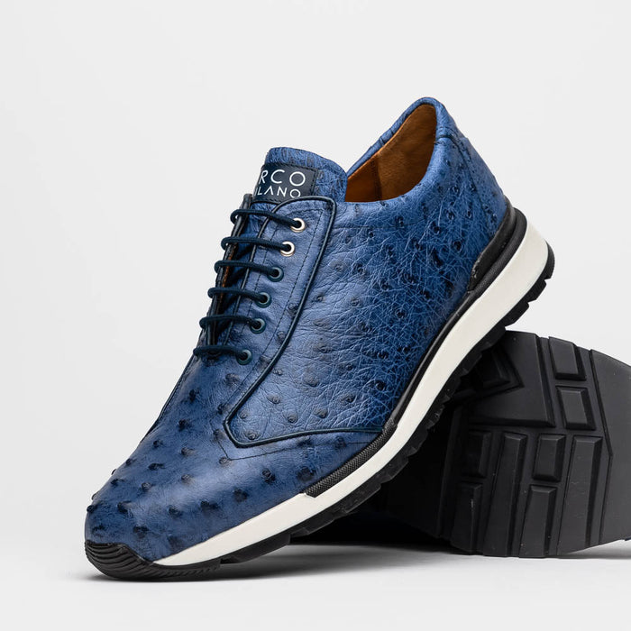 Marco Di Milano Scanno Antique Navy Leather Dress Shoe