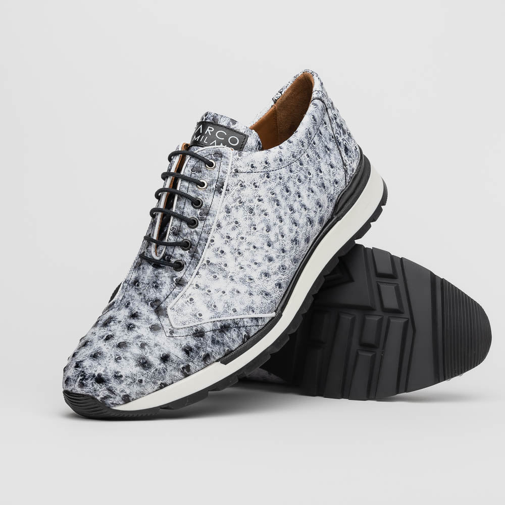 Marco Di Milano Scanno Newspaper Ostrich Quill Sneakers