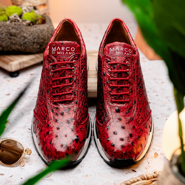 Marco Di Milano Scanno Antique Red Leather Loafer