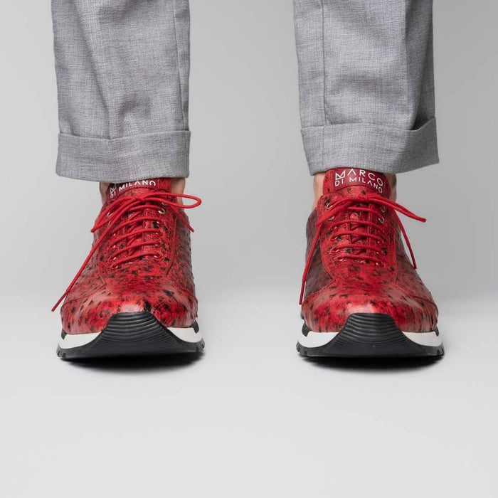 Marco Di Milano Scanno Antique Red Leather Loafer