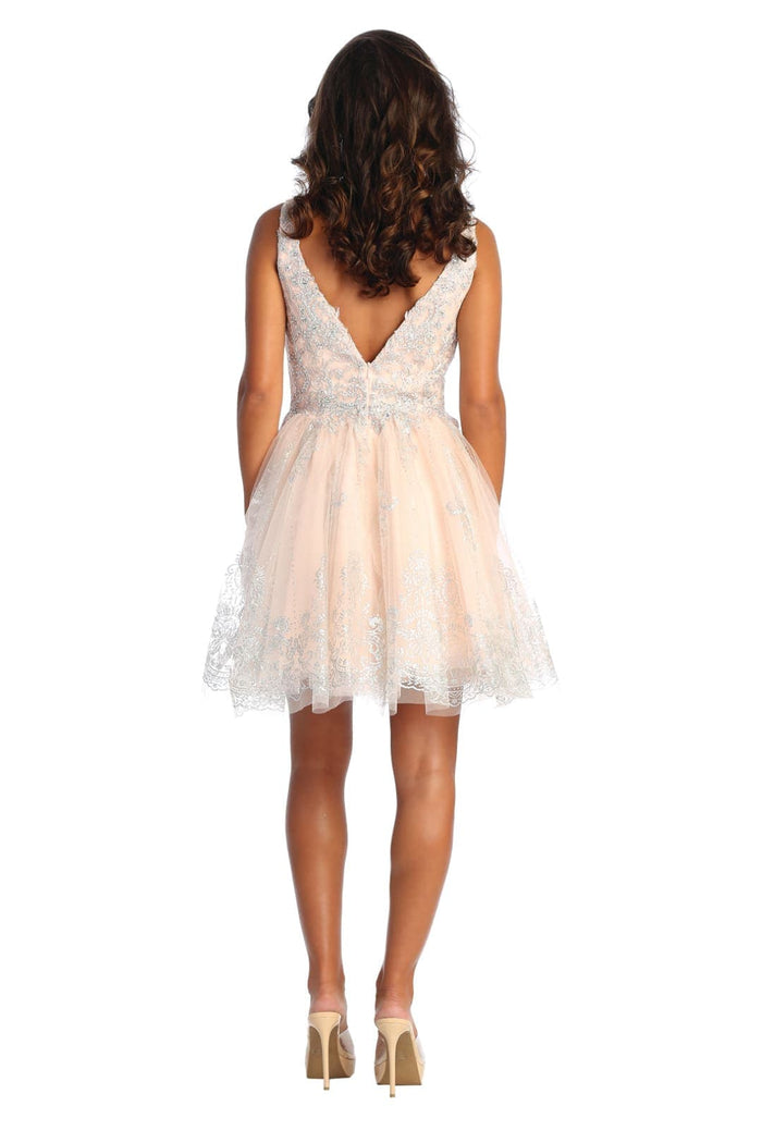 Dama Dresses for Quinceanera in Blush/silver Style MQ1817 Quince Outfit