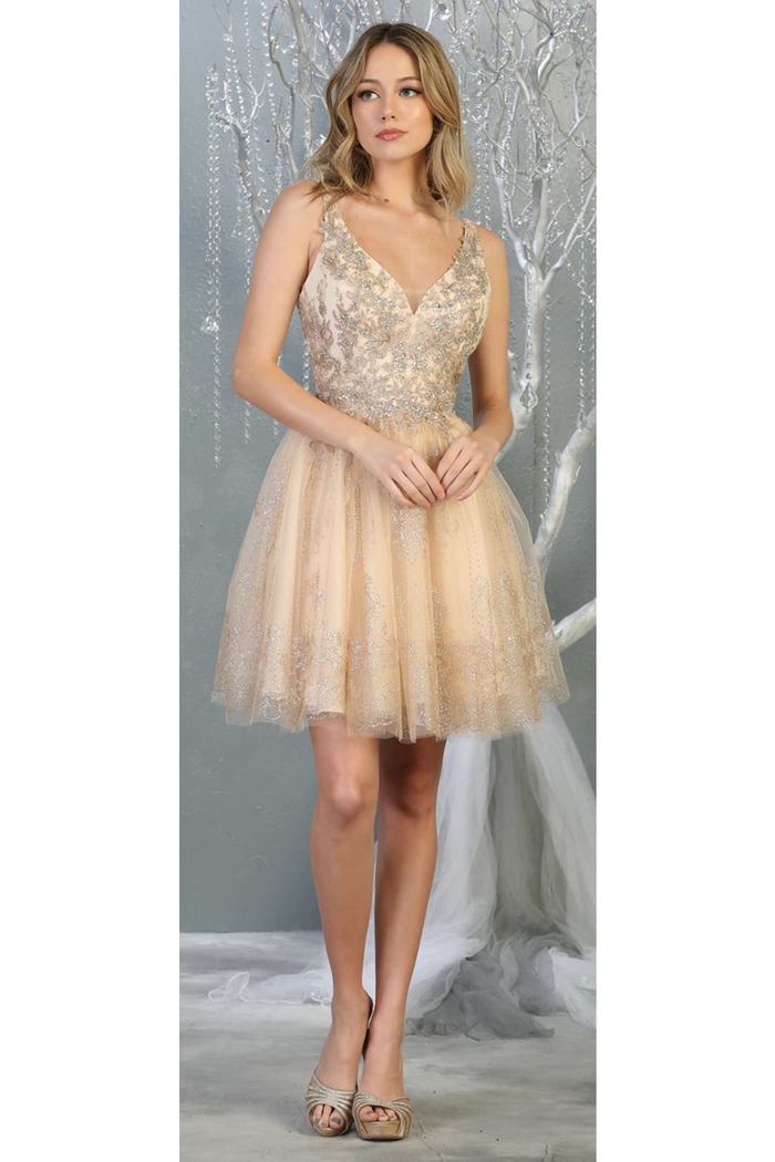 Dama Dresses for Quinceanera in Champagne Style MQ1817 Quince Outfit