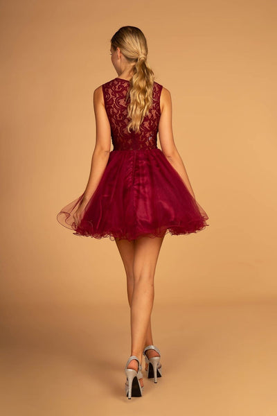 Short Lace Bodice Dress by Elizabeth KGS1427