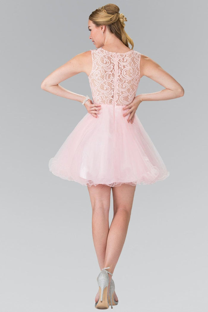 Short Lace Bodice Dress by Elizabeth KGS1427