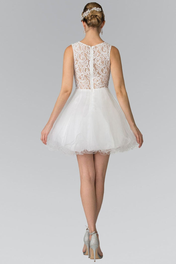 Short Lace Bodice Dress by Elizabeth KGS1427
