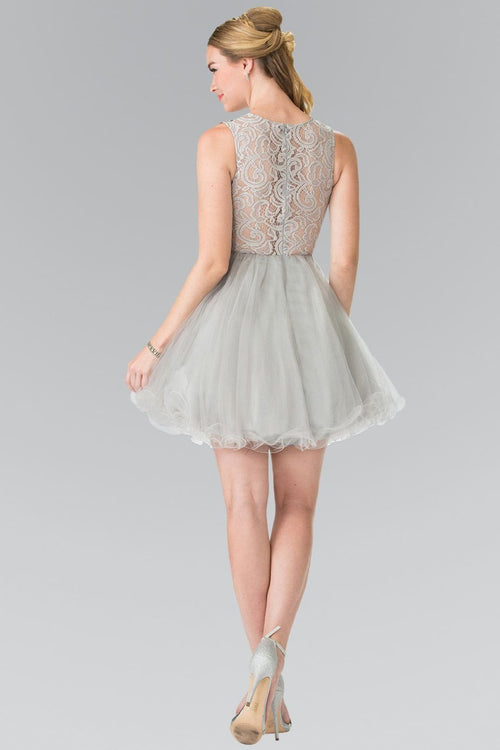 Short Lace Bodice Dress by Elizabeth KGS1427