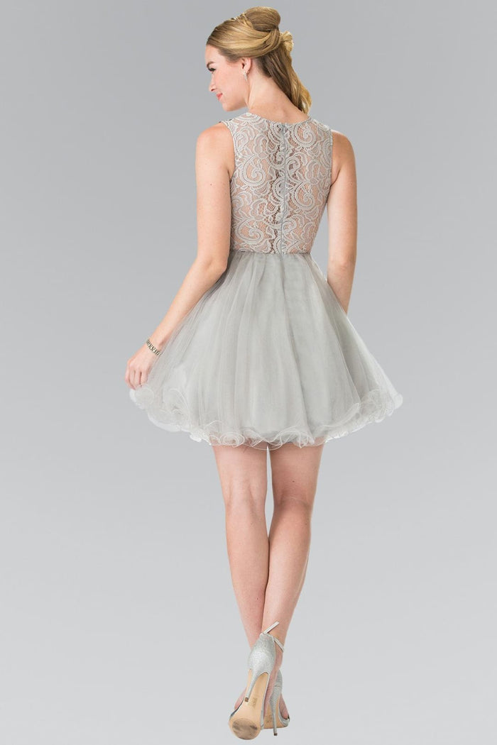 Short Lace Bodice Dress by Elizabeth KGS1427
