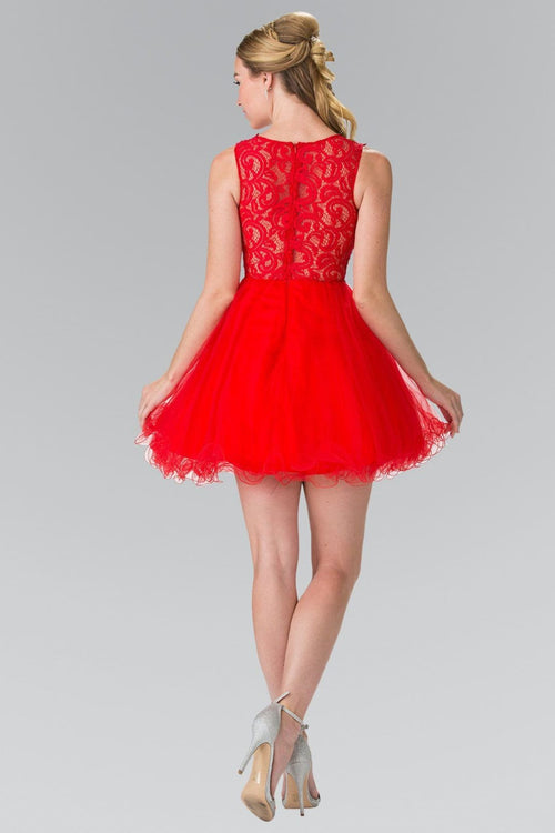 Short Lace Bodice Dress by Elizabeth KGS1427