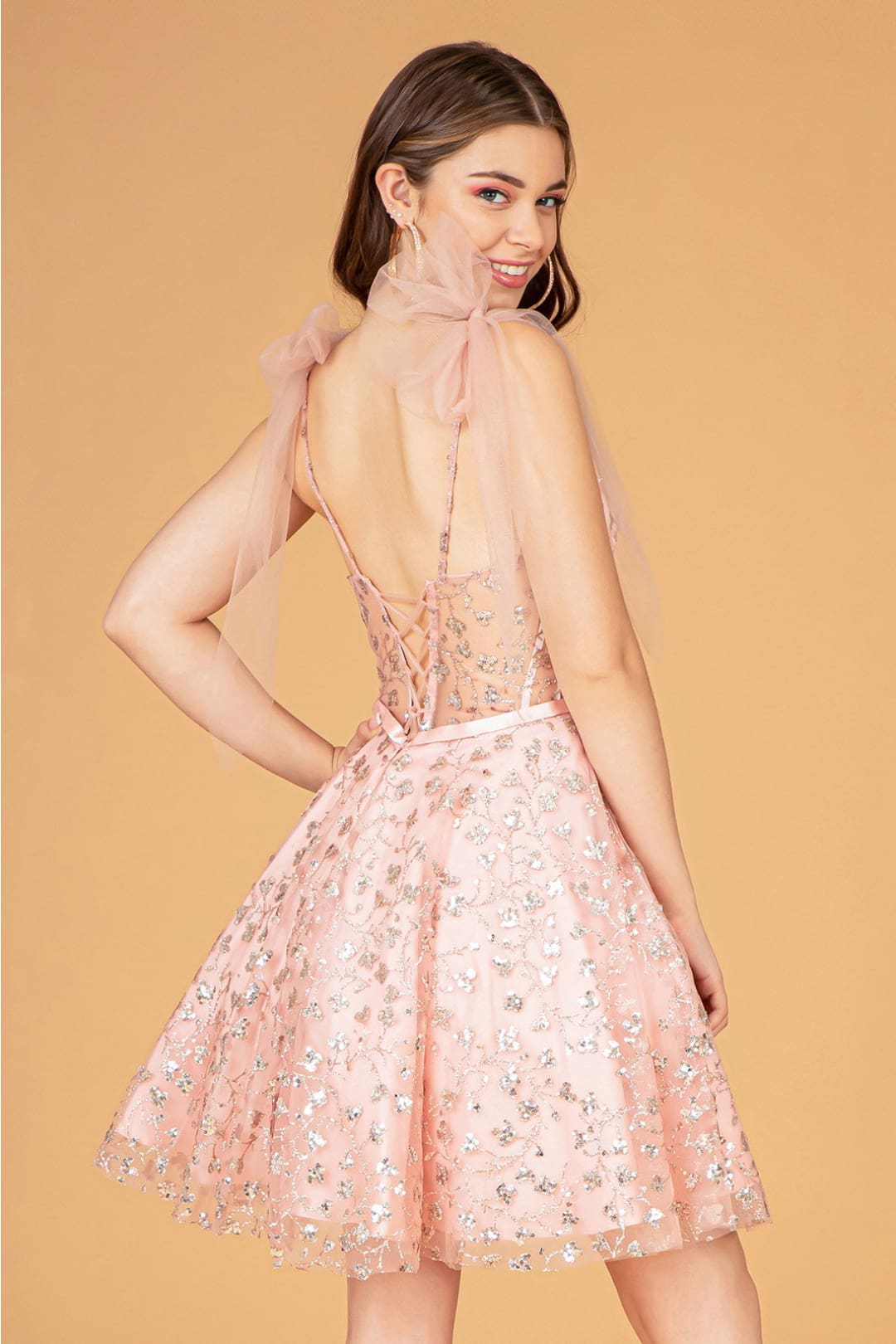 Glitter Homecoming Dress by Elizabeth KGS3088