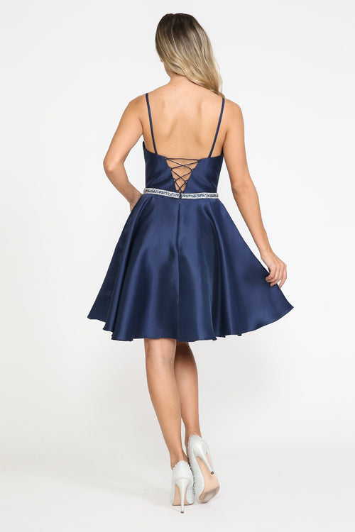Poly USA 8420 Short Mikado Sweetheart Dress