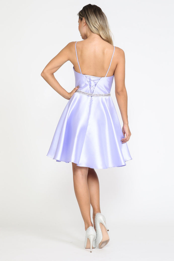Poly USA 8420 Short Mikado Sweetheart Dress