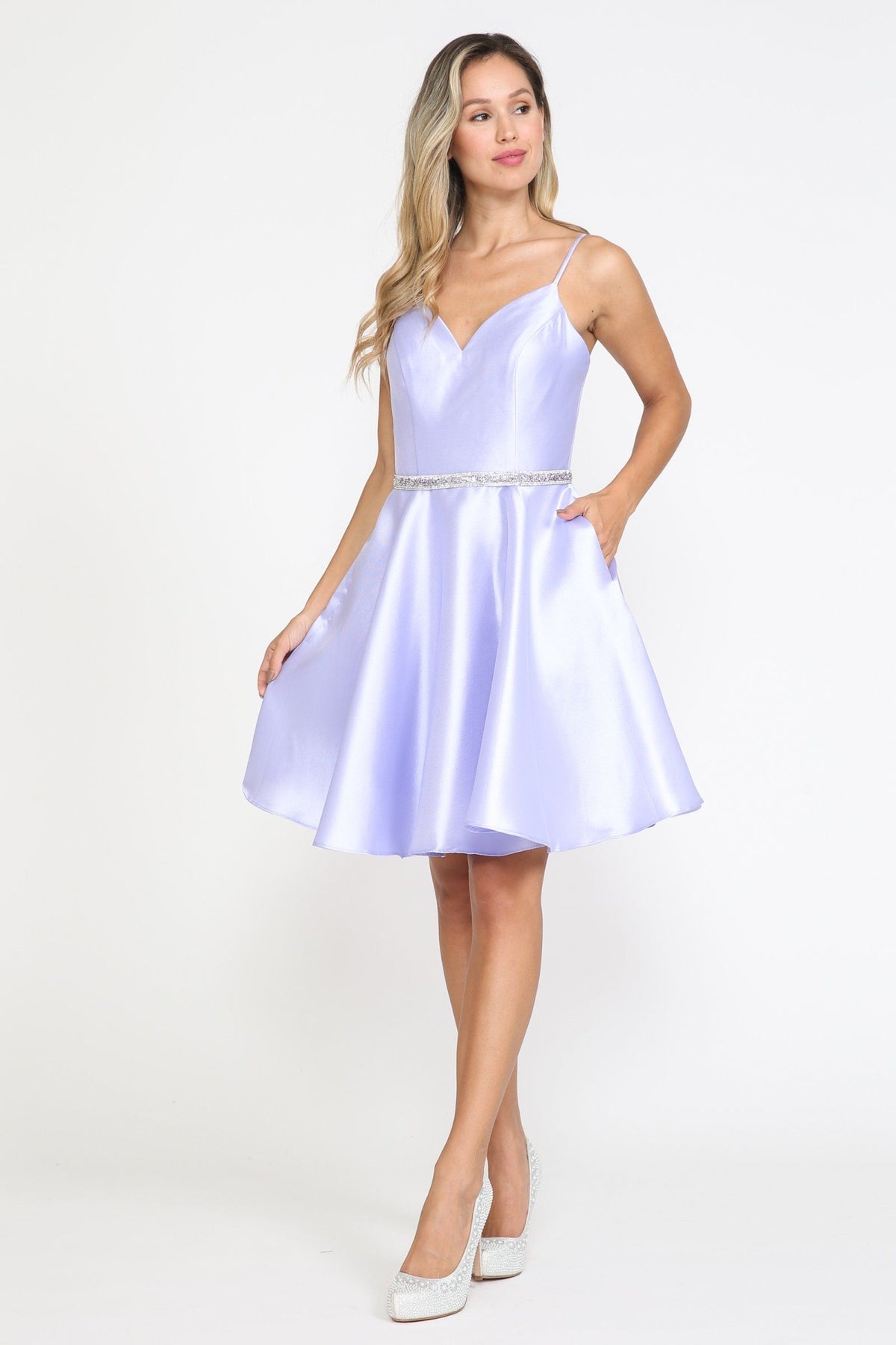 Poly USA 8420 Short Mikado Sweetheart Dress
