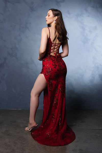 Special Occasion Dress High Slit Sequin Mermaid By May Queen MQ2118