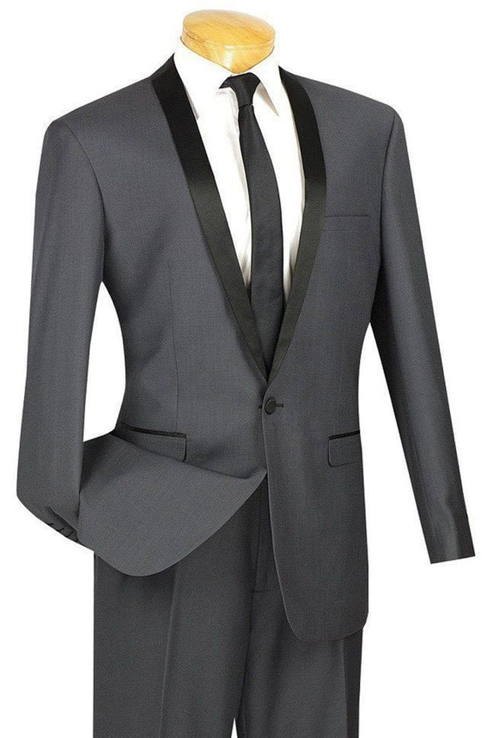 Mens Modern Notch Velvet Tuxedo in Burgundy by Vinci