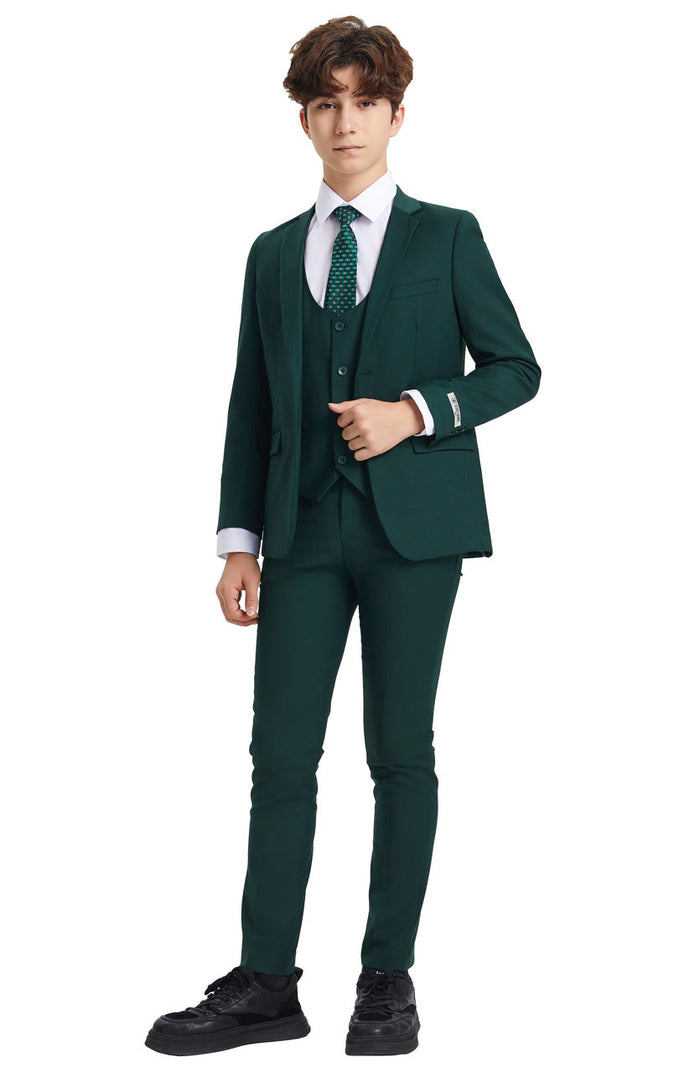 Huntington Stacy Adams Kids Green Suit (5-Piece Set) by Stacy Adams