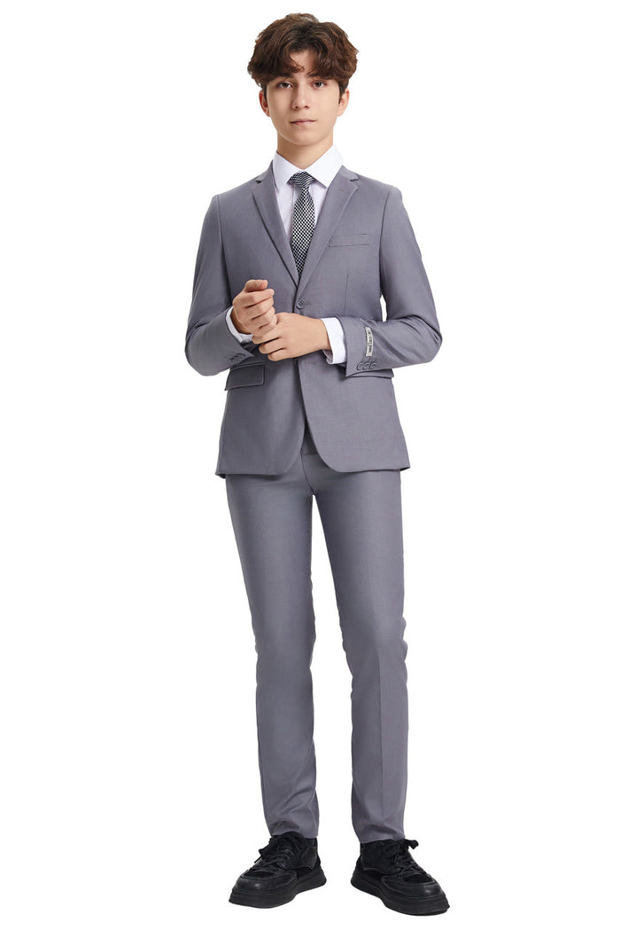 Huntington Stacy Adams Kids Light Grey Suit (5-Piece Set) by Stacy Adams