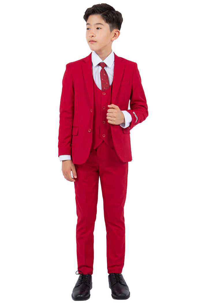 Huntington Stacy Adams Kids Red Suit (5-Piece Set) by Stacy Adams