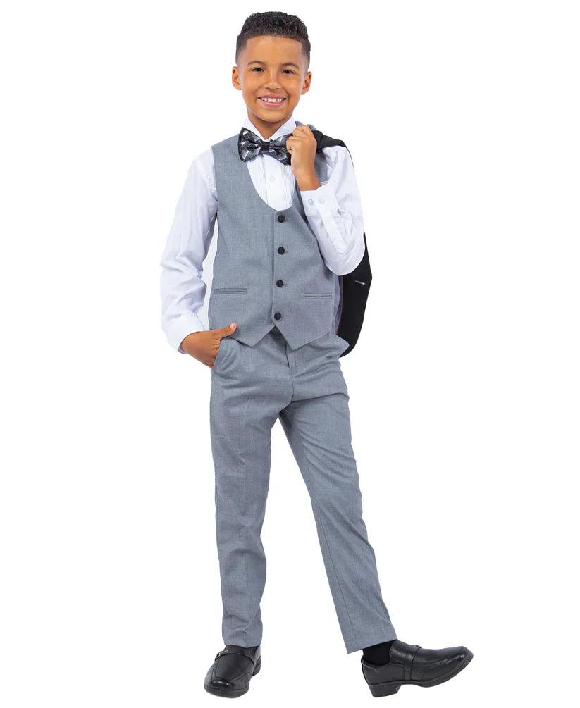 Boys Tuxedos in Color Gray Toddler Suit for Kids Set by Stacy Adams Designer
