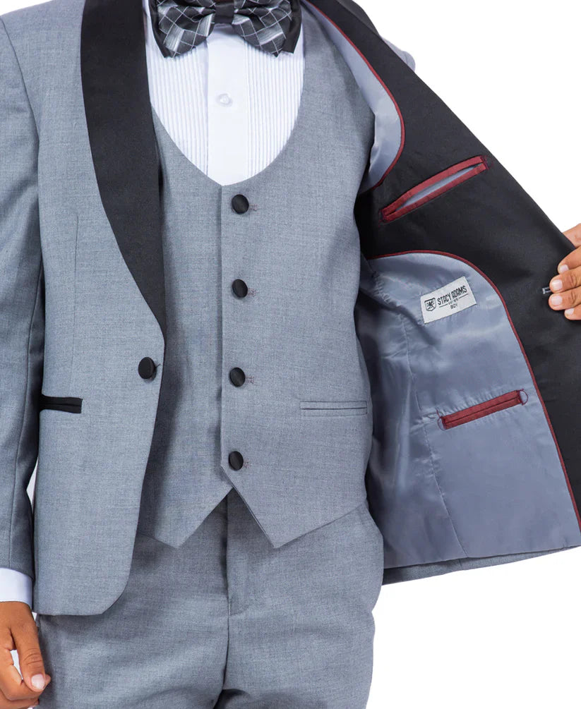 Boys Tuxedos in Color Gray Toddler Suit for Kids Set by Stacy Adams Designer